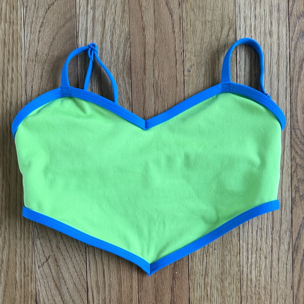 Jo + Jax  Top in Lime and Blue